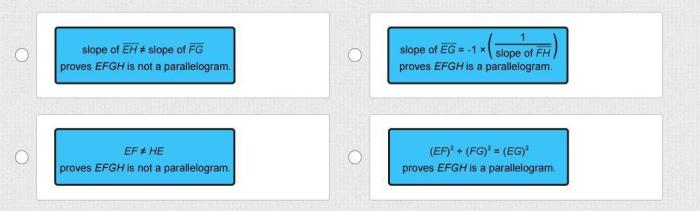 Sammy is classifying quadrilateral efgh