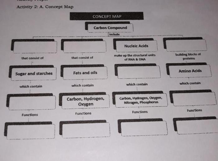 Concept map organic compounds answer key