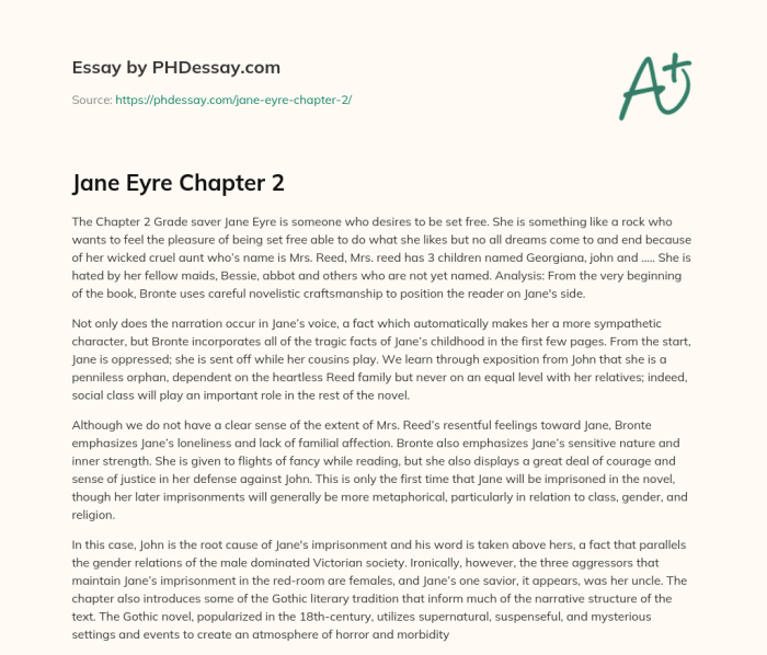 Chapter 2 jane eyre summary