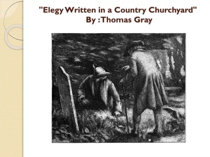 Elegy written in a country churchyard is mostly