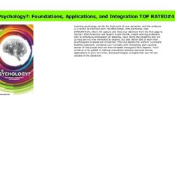 What is psychology foundations applications and integration 5th edition pdf